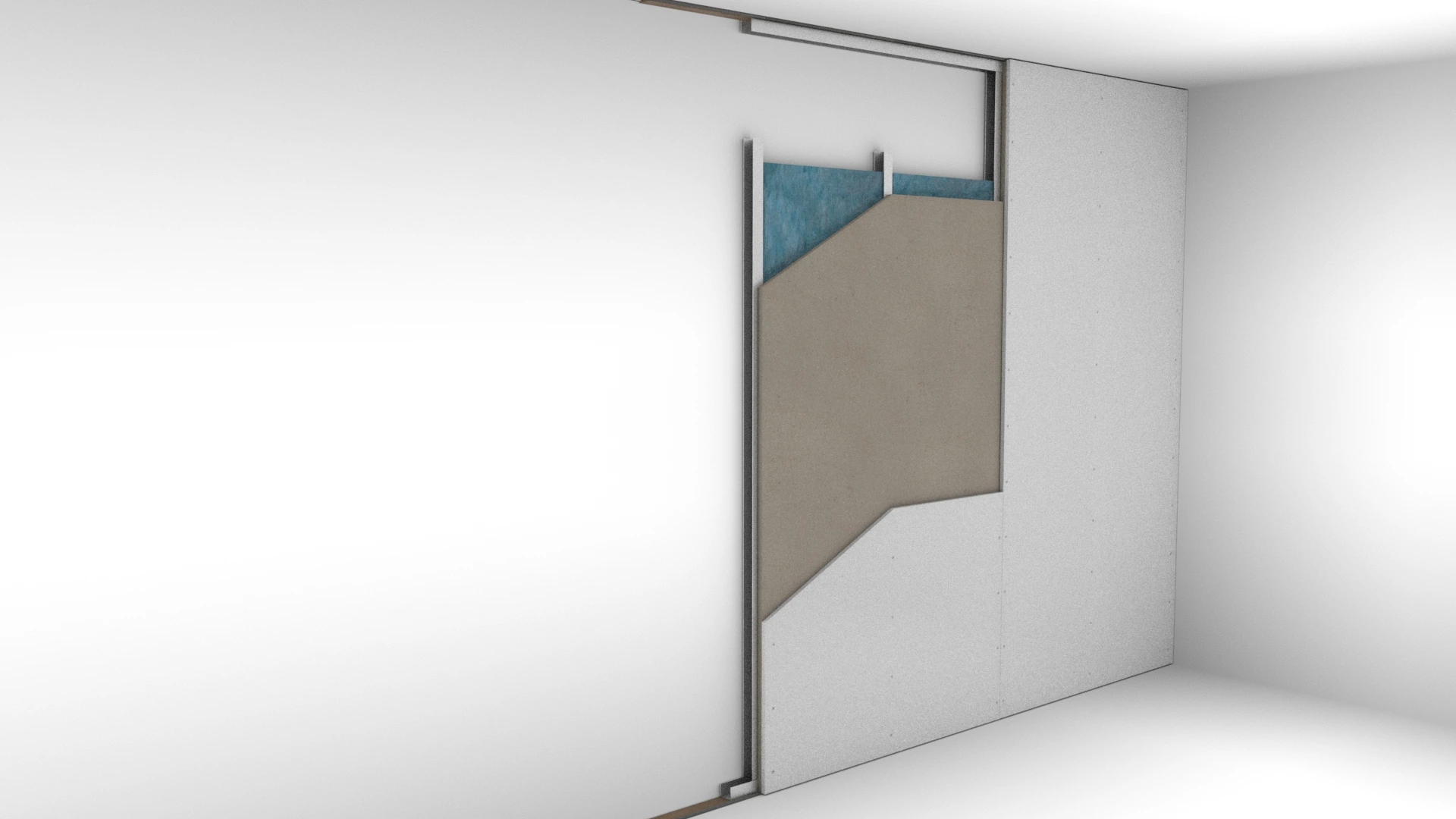 Installation de panneaux d'isolation acoustique au mur