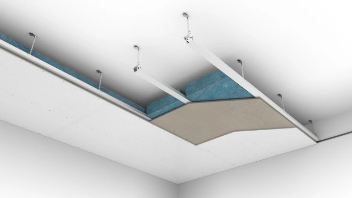 Schéma isolation acoustique plafond