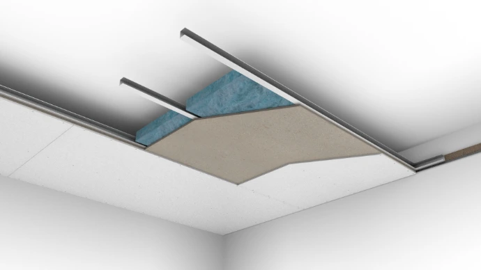 Schéma isolation acoustique plafond