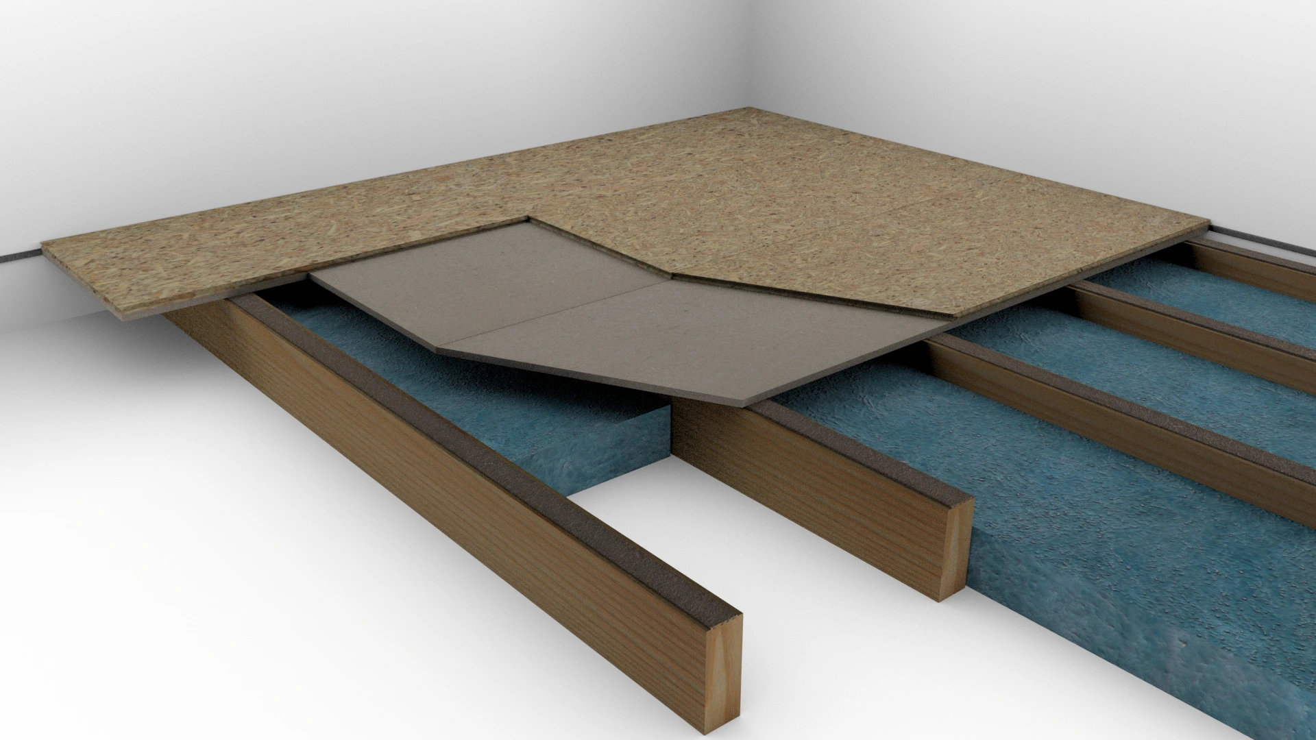 panneau isolation acoustique sol sur solives